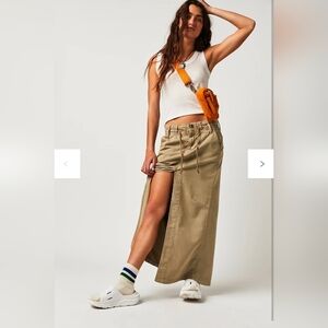 Free People Chino Maxi Skirt Size 4